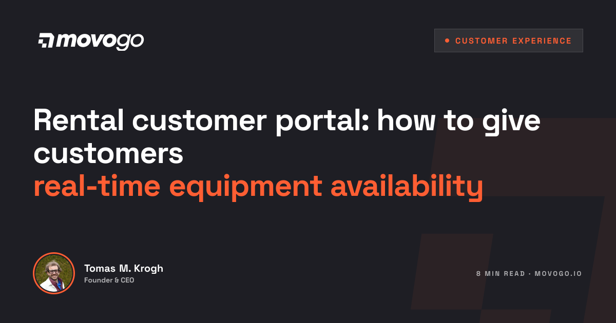 Rental customer portal: real-time availability | MovoGo
